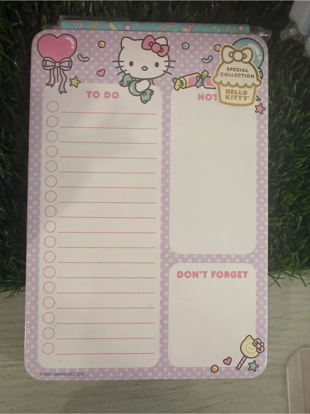 Sanrio Hello Kitty Lavender Candy-Themed To-Do Desk Pad & Gel Pen